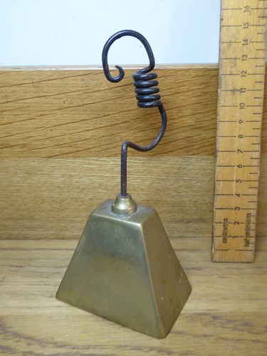 Antique vintage brass cow - /,