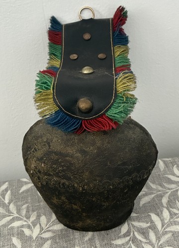Large vintage brass cow - brass,