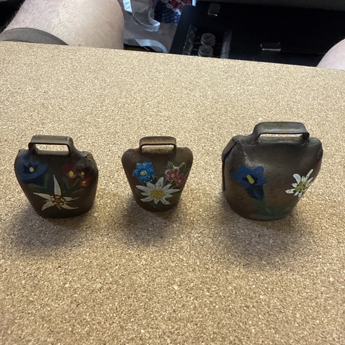 Brass cow bells - bells, hand