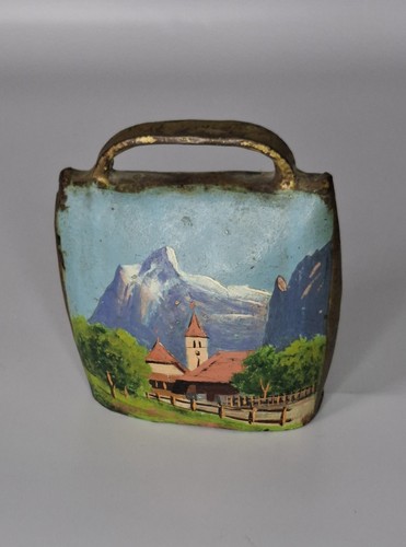 Swiss brass toll - swiss, painted