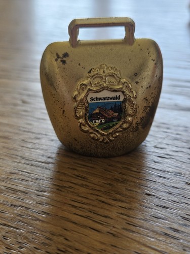 Vintage brass cow bell - cow,
