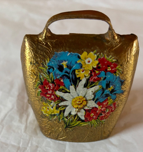 Vintage hand painted - painted, cow