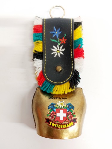Cow bell brass decorated - bell,