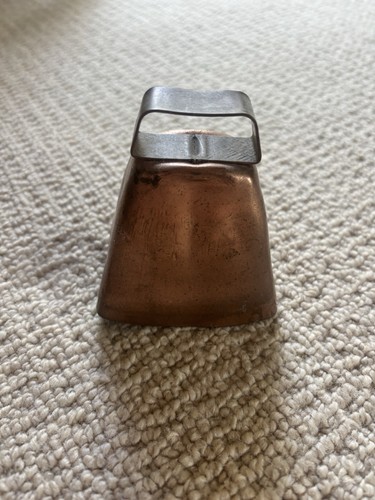 Small antique brass cow - cow, bell