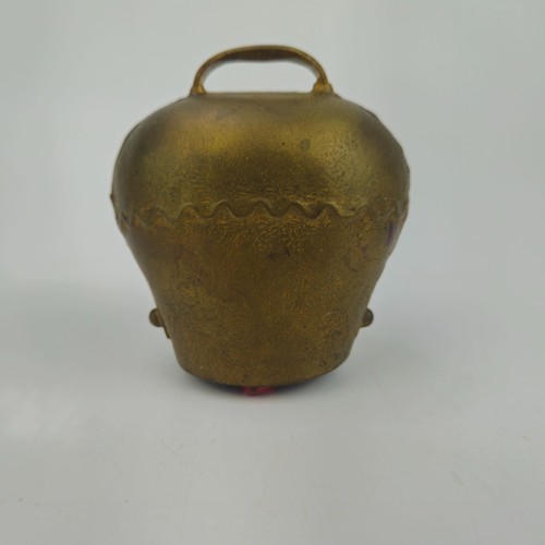 Vintage brass cow bell - vintage,